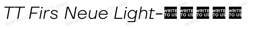TT Firs Neue Light字体转换
